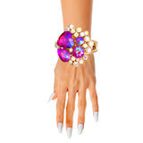 Royal Heartbeat Purple Crystal Bracelet