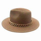 Camel Chain Band Panama Hat