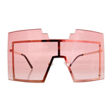 Oversized Pink Shield Sunglasses at Fancy5Fashion.com