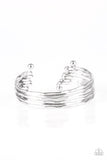B133 - Timelessly Textured Silver Bracelet by Paparazzi Accessories on Fancy5Fashion.com