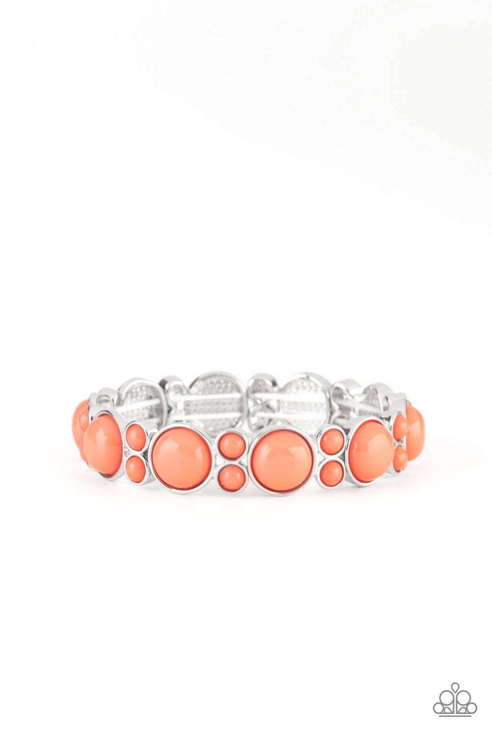 B215 - Bubbly Belle Orange Bracelet by Paparazzi Accessories on Fancy5Fashion.com