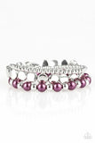 B66 - Girly Girl Glamour Purple Bracelet by Paparazzi Accessories on Fancy5Fashion.com
