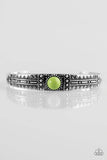 B76 - Singing Sahara Green Bracelet by Paparazzi Accessories on Fancy5Fashion.com