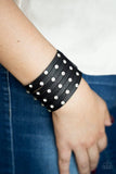 B46 - Sass Squad Black Leather Bracelet by Paparazzi Accessories on Fancy5Fashion.com