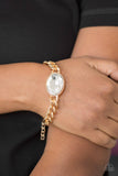 B191 - Luxury Lush - Gold Bracelet by Paparazzi Accessories on Fancy5Fashion.com