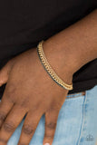 B211 - Industrial Icon Gold Bracelet by Paparazzi Accessories on Fancy5Fashion.com