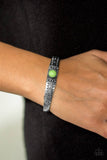 B76 - Singing Sahara Green Bracelet by Paparazzi Accessories on Fancy5Fashion.com
