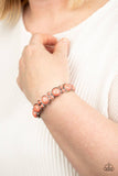 B215 - Bubbly Belle Orange Bracelet by Paparazzi Accessories on Fancy5Fashion.com