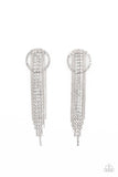 D10 - Dazzle By Default White Earrings by Paparazzi Accessories on Fancy5Fashion.com