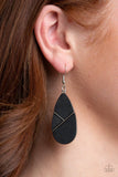 D307 - Sequoia Forrest Black Earrings by Paparazzi Accessories on Fancy5Fashion.com