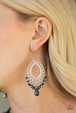 D133 - Just Say NOIR Blue Earrings by Paparazzi Accessories on Fancy5Fashion.com