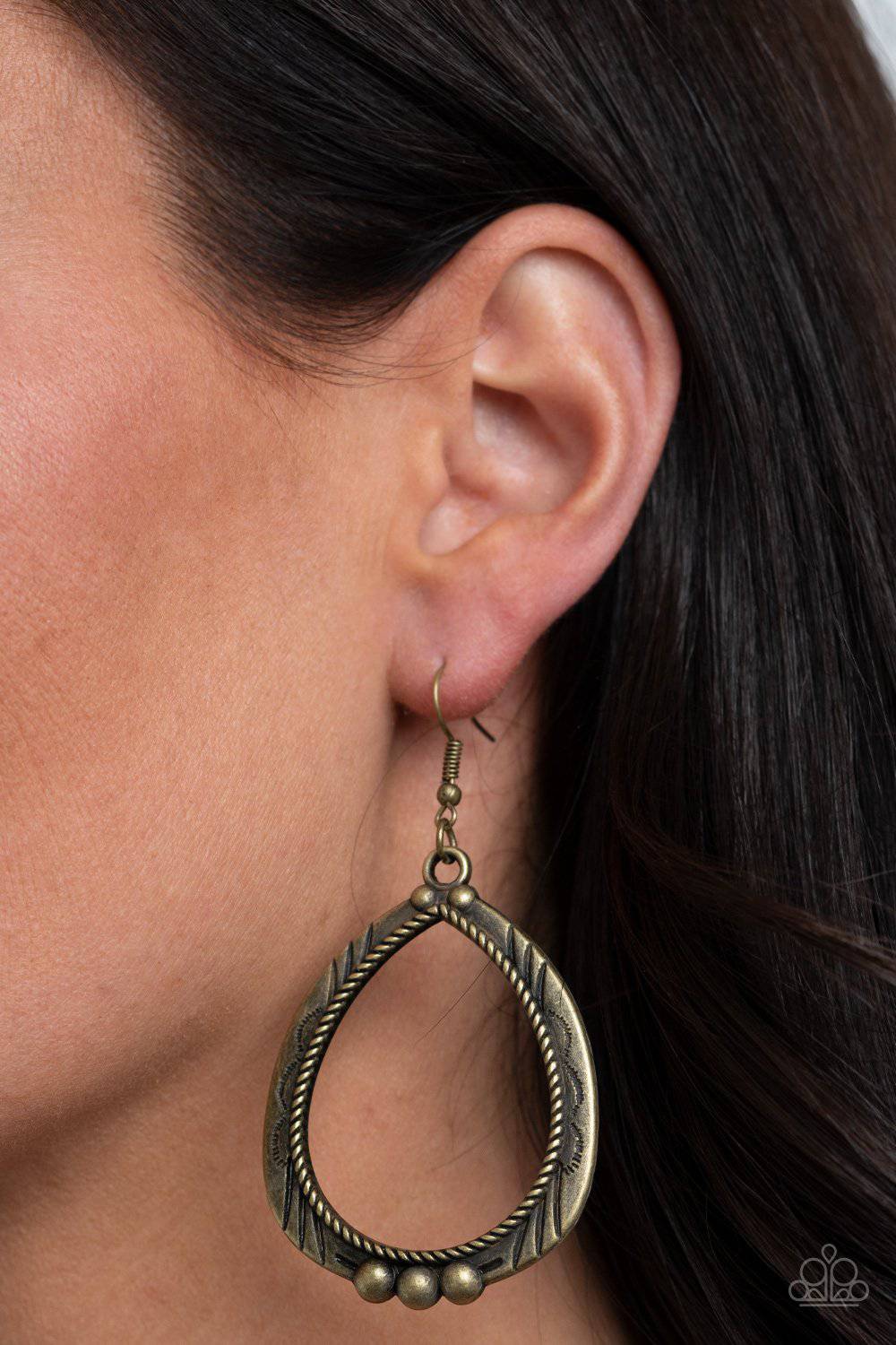 D199 - Terra Topography Earrings by Paparazzi Accessories on Fancy5Fashion.com