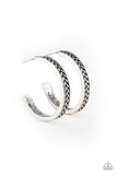 D109 - Rugged Retro Silver Earrings by Paparazzi Accessories on Fancy5Fashion.com