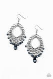 D133 - Just Say NOIR Blue Earrings by Paparazzi Accessories on Fancy5Fashion.com