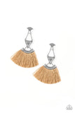 D136 - Puma Prowl Brown Earrings by Paparazzi Accessories on Fancy5Fashion.com