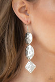 D138 - Mixed Movement Silver Earrings by Paparazzi Accessories on Fancy5Fashion.com