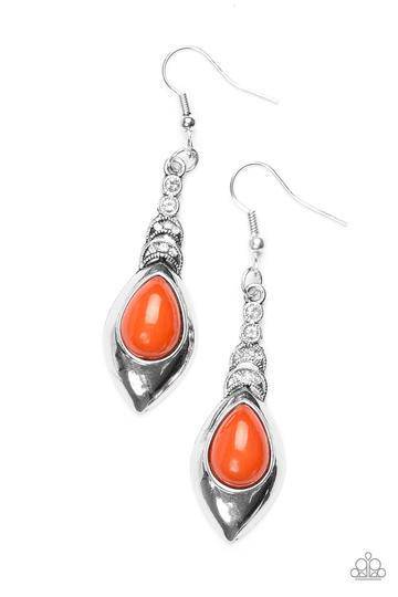 D19 - You Know Hue Orange Earrings by Paparazzi Accessories on Fancy5Fashion.com