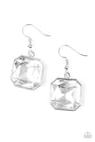 D196 - Me, Myself, and IDOL White Earrings by Paparazzi Accessories on Fancy5Fashion.com