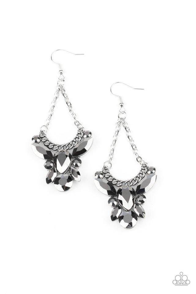 D203 - Bling Bouquets Silver Earrings by Paparazzi Accessories on Fancy5Fashion.com