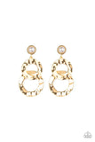 D207 - On Scene Gold Earrings by Paparazzi Accessories on Fancy5Fashion.com