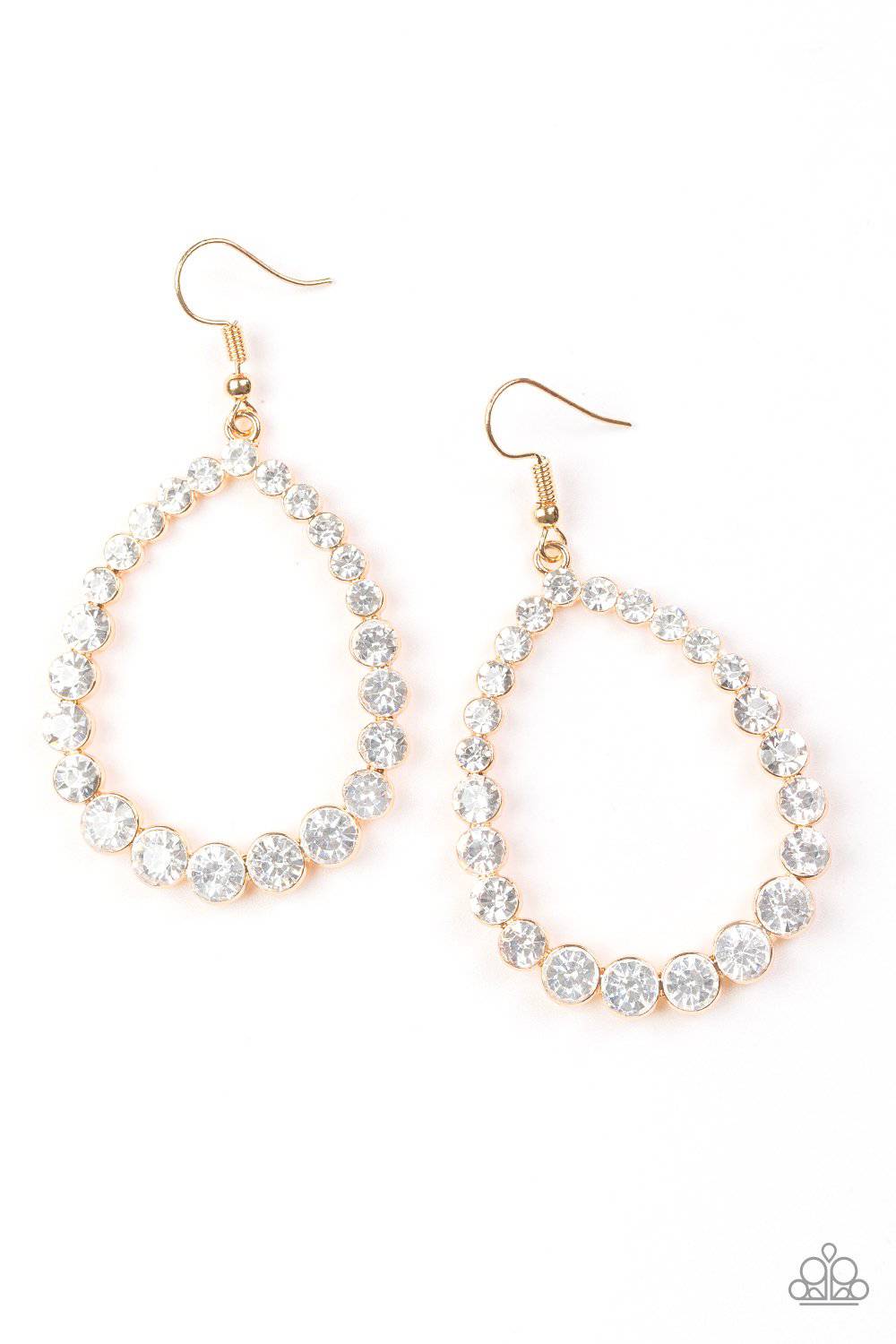 D208  - Rise and Sparkle Gold Earrings by Paparazzi Accessories on Fancy5Fashion.com