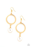 D211 - SoHo Solo Gold Earrings by Paparazzi Accessories on Fancy5Fashion.com