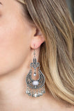 D218 - Fiesta Flair Silver Earring by Paparazzi Accessories on Fancy5Fashion.com