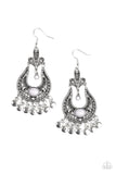 D218 - Fiesta Flair Silver Earring by Paparazzi Accessories on Fancy5Fashion.com