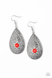 D238 - Summer Sol Red Earrings by Paparazzi Accessories on Fancy5Fashion.com