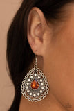 D240 - Eat, Drink, and BEAM Merry - Brown Earrings by Paparazzi Accessories on Fancy5Fashion.com