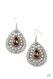 D240 - Eat, Drink, and BEAM Merry - Brown Earrings by Paparazzi Accessories on Fancy5Fashion.com