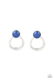 Paparazzi Accessories Glow Roll Blue Post Earring on Fancy5Fashion
