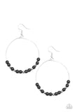 D311 - Stone Spa Black Earrings by Paparazzi Accessories on Fancy5Fashion.com