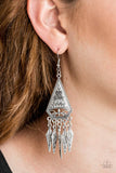 D318 - Me Oh MAYAN SILVER Earrings by Paparazzi Accessories on Fancy5Fashion.com