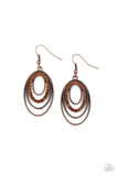 D334 - Date Night Diva Copper Earrings by Paparazzi Accessories on Fancy5Fashion.com