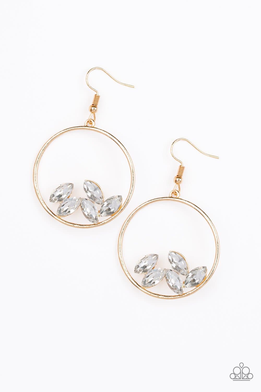 D336 - Cue The Confetti White Earrings by Paparazzi Accessories on Fancy5Fashion.com
