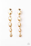 D34 - Red Carpet Radiance White Earrings by Paparazzi Accessories on Fancy5Fashion.com