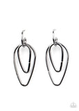 D358 - Droppin' Drama Black Hoop Earring by Paparazzi Accessories on Fancy5Fashion.com