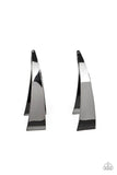 D367 - Underestimated Edge Black Hoop Earring by Paparazzi Accessories on Fancy5Fashion.com