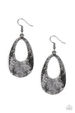 D60 - Mean Sheen Black Earring by Paparazzi Accessories on Fancy5Fashion.com