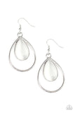 D68 - Color Me Cool White Earring by Paparazzi Accessories on Fancy5Fashion.com