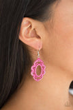 D81 - Mantras and Mandalas Pink Earrings by Paparazzi Accessories on Fancy5Fashion.com