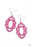D81 - Mantras and Mandalas Pink Earrings by Paparazzi Accessories on Fancy5Fashion.com