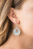 D97 - A Taste for Texture Silver Earrings by Paparazzi Accessories on Fancy5Fashion.com