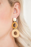 D22 - Pop Idol Gold Earrings by Paparazzi Accessories on Fancy5Fashion.com
