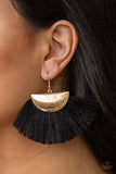 D31 - Fox Trap Fringe Gold Earrings by Paparazzi Accessories on Fancy5Fashion.com