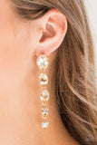 D34 - Red Carpet Radiance White Earrings by Paparazzi Accessories on Fancy5Fashion.com