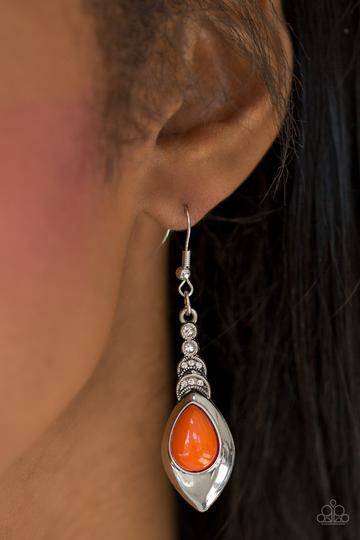 D19 - You Know Hue Orange Earrings by Paparazzi Accessories on Fancy5Fashion.com