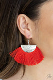 D31 - Fox Trap Fringe Gold Earrings by Paparazzi Accessories on Fancy5Fashion.com