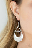 D372 - Mystical Moonbeams Silver Earring by Paparazzi Accessories on Fancy5Fashion.com